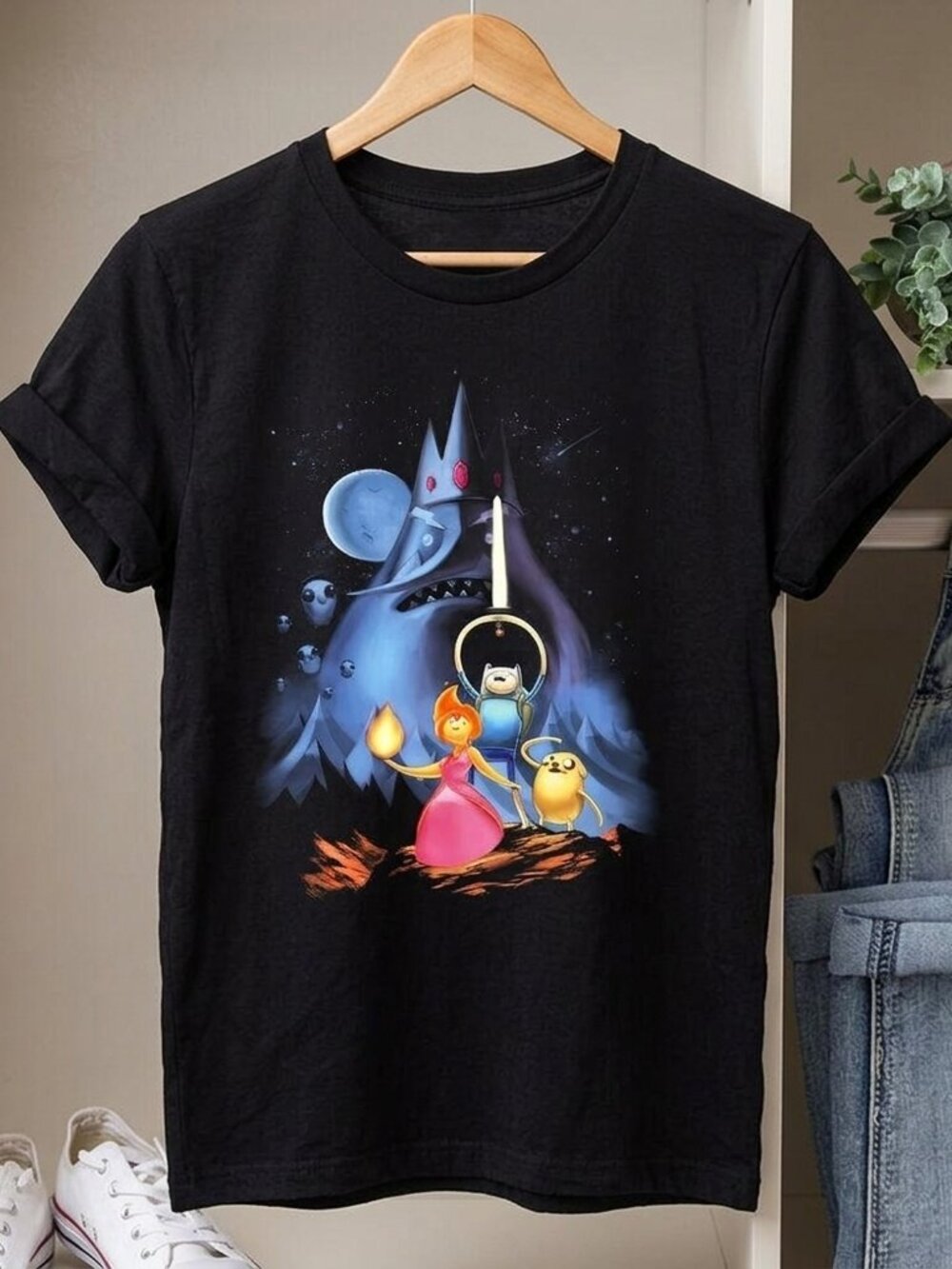 Vintage Adventure Time Star Cartoon Shirt